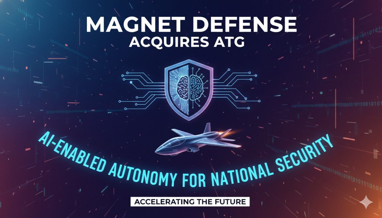 Illustration of futuristic autonomous maritime vessel with AI interfaces overlay