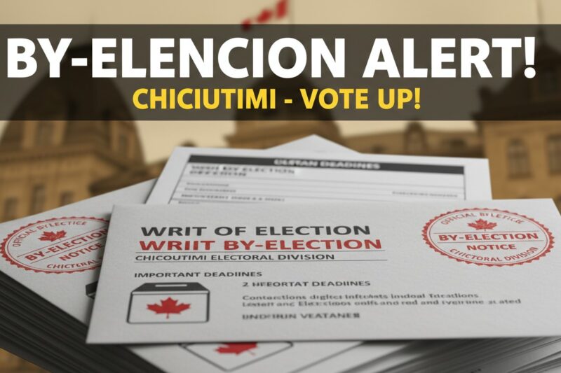 Notices Issued for Pivotal By-Election in Quebec’s Chicoutimi Electoral Division