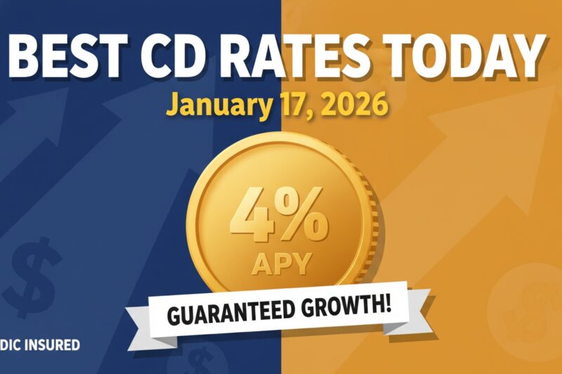 Best CD Rates Today, January 17, 2026: Secure Yields Up to 4.50% APY