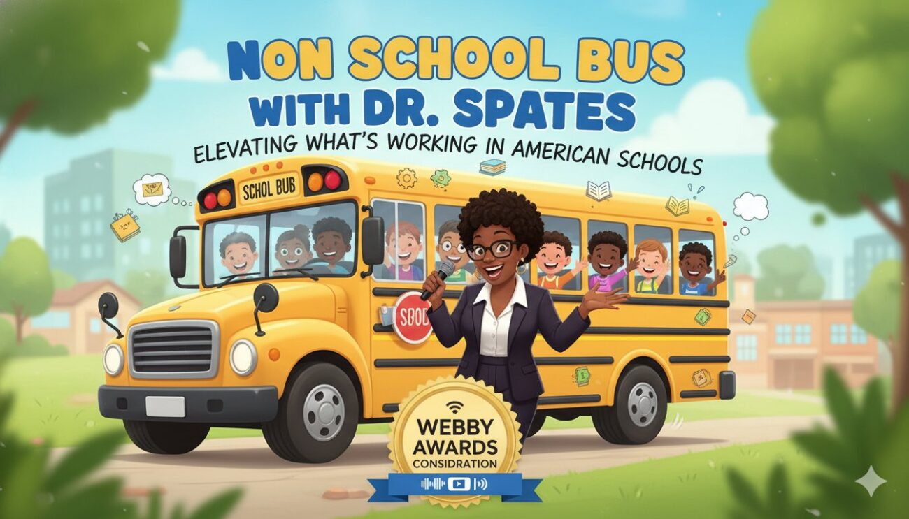 Yellow school bus on a road symbolizing educational journeys and innovation in American schools.