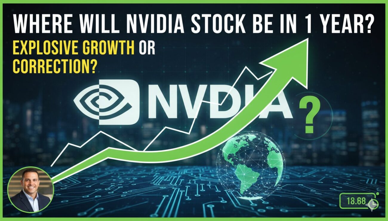 Line chart illustrating projected Nvidia stock price movements over the next year