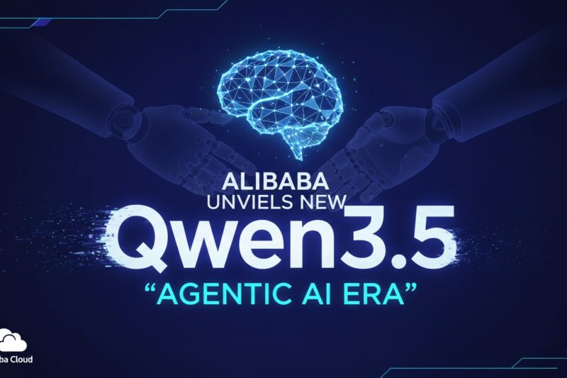 Alibaba's Qwen3.5 AI model interface showcasing agentic capabilities and multimodal processing