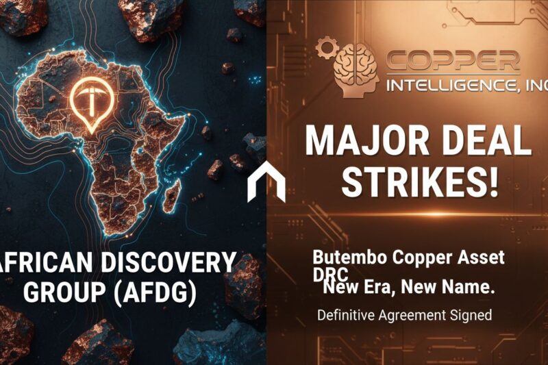 High-grade copper oxide mineralization exposed in exploration pit at the Butembo Copper Project in North Kivu, Democratic Republic of Congo