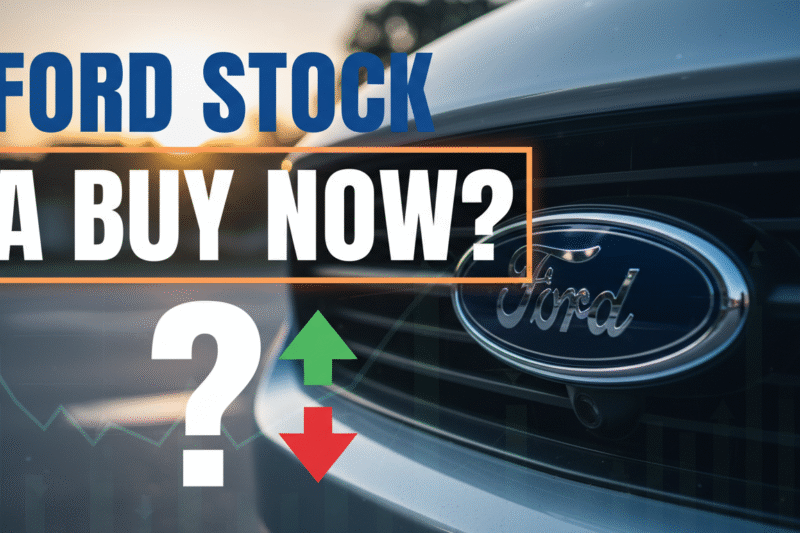 Ford Motor Company stock chart with NYSE:F ticker and analysis on whether it's a buy in 2026