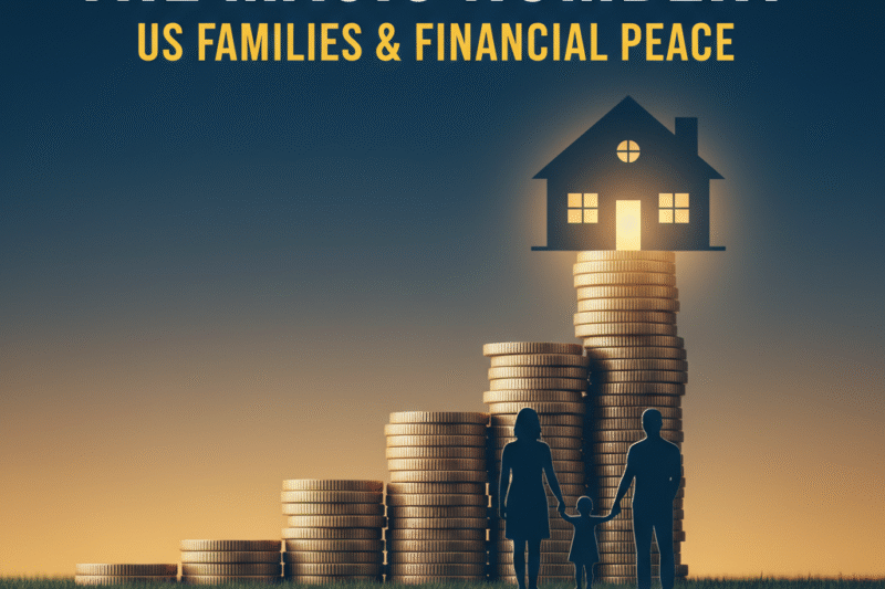 Graph showing annual income needed for economic security by US household type, including families with children at $145,000