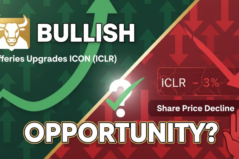 Chart showing ICON plc (ICLR) stock price trend with Jefferies Buy rating and price target overlay