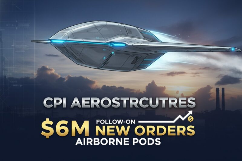 Alt Text for featured image : CPI Aerostructures facility producing advanced airborne pod structures for defense applications